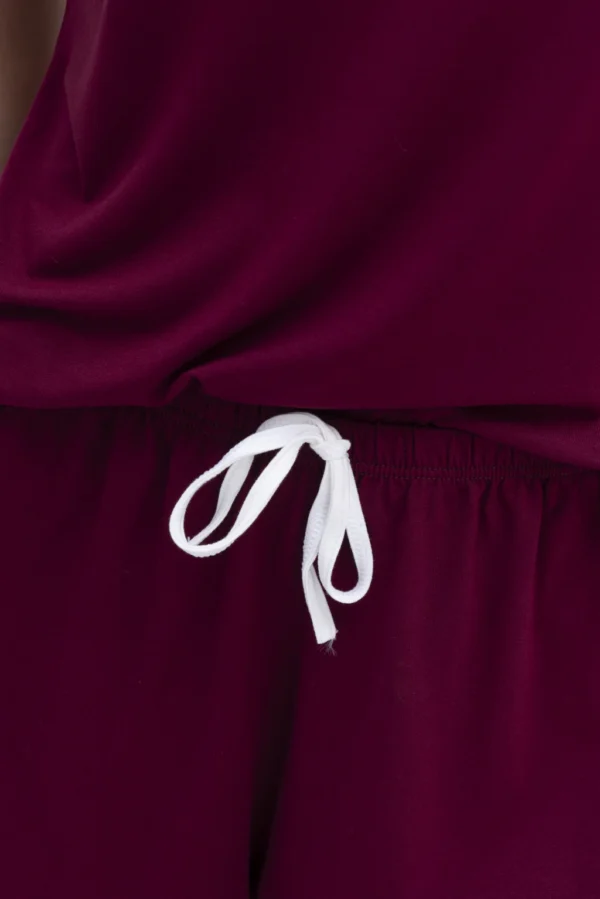 PIJAMA FEMININO BÁSICO BEATRIZ - BORDÔ - Imagem 5